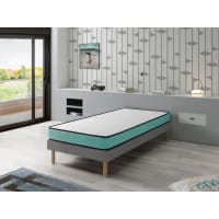 Materasso Per Lettino 80x160 Cm, Bambini, In Memory Foam, Altezza 13 Cm, Grigio Nobile