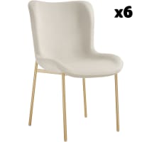 TecTake® Set Sedie Sala da Pranzo Eleganti in Velluto con Gambe in Acciaio, Sedia da