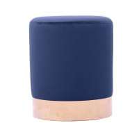 FASHION COMMERCE - Set 2 Pouf Cont. Bellville Velluto Blu