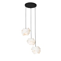 Lampada sospensione bianca moderna a 3 luci-Cloth