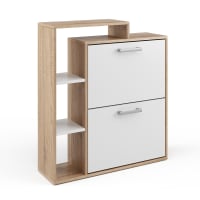 Vicco meuble à chaussure, sonoma, 59x89.5cm avec 2 compartiments