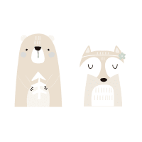 stickers-adesivi-in-vinile-amici-del-bosco-verde-e-grigio-woodland