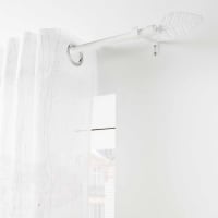 Kit Tringle Extensible 120 à 210 Cm Patiné Twisty Blanc Or