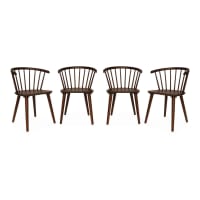 VS VENTA-STOCK Pack de 2 chaises Kurt Marron en cuir recyclé pas cher