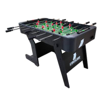 Calcio Balilla Cougar Spin Kick - Tavolo Da Interno In Rovere E Nero, Con Palline E Segnapunti, Dimensioni 112x65x79,5 Cm