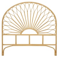 Tête De Lit En Rotin Foncé Samoa 160 Cm - Style Organique Et Vintage - Livrée Déjà Montée - Décoration Chambre - 4