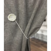 Embrasse magnétique en coton tissé à la main pour rideau - Décoration créative - Gris - 62 cm