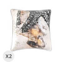 AOYEGO Federa Per Cuscino Con Peonie E Rose, Fiori Bianchi E Oro Foglie Fogliame Bacche Stile Orientale Lussuosa Federa Per Cuscino 45x45 C~p113750627