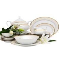 Mäser Servizio Piatti Elissa II In Gres Per 4 Persone, Stoviglie Colorate Con Bordo Bianco, Lavabili In Lavastoviglie - 5