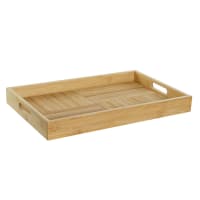 LIMITADA Lot De 4 Mini Plateaux Bambou Naturel - 2 Rectangulaires + 2 Ovales - Soucoupes Plantes, Bijoux, Service Thé & Décoration Éco - 17,5 X 8,75 Cm
