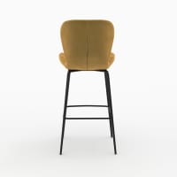 Lot de deux tabourets jaune en métal - Ameublement