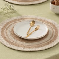 Set de table rond bords fibres naturelles 30cm | Maisons du Monde