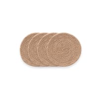 Kilofly – 2 Tovagliette Rtonde In Giacinto D'Acqua Naturale – Intreccio Artigianale Per Tavola - 3