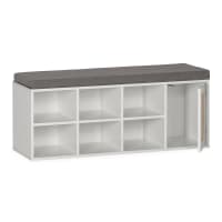 Panca Portascarpe Con Cuscino E Contenitore Regolabile Per Ingresso 40x39x29 Cm