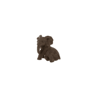Adorabile ornamento in resina grigia a forma di elefante con mamma e bambino, 12,5 cm x 13,5 cm (1 pezzo), affascinante design rustico, decorazione artigianale durevole, regalo ispirato alla natura