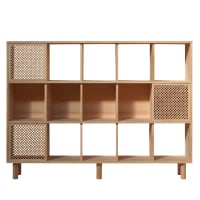 Petite bibliothèque en pin brut 4 tablettes