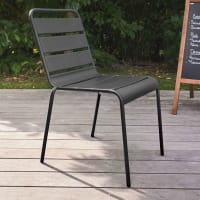 Sedia Da Giardino In Metallo Bistrot Verde, Stile Originale, Impilabile, Adatta Per Esterni E Terrazzo
