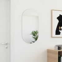Specchio Ad Arco Dorato GLASHOM 76x101 Cm – Cornice In Metallo, Vetro Antiesplosione, Per Bagno, Soggiorno O Ingresso