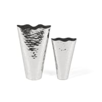 Boltze Lajos Vaso Decorativo In Ceramica Effetto Metallizzato – Argento, Altezza 31 Cm, Diametro 17 Cm