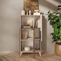Console scandinave bois avec 2 niches