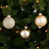 Palline Per Albero Di Natale In Vetro Decorate Color Bianco Lana Smalto 1 Sfera Da 15 Cm 89332796