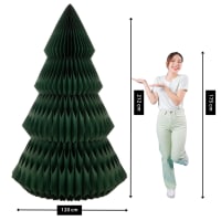 Grande albero di Natale a nido d'ape di carta: decorazione per feste personalizzata da 18 pollici - Italia