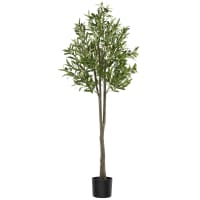 YOLEO Pianta artificiale di ulivo artificiale da 120 cm, grande albero di ulivo artificiale come vero per soggiorno, camera da letto, ufficio (tipo 2