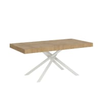 Mesa extensible 80x160/244 cm efecto madera, roble natural-Karida