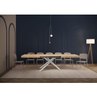 Mesa extensible 80x160/244 cm efecto madera, roble natural-Karida cropped-2