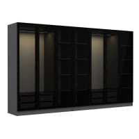 Armadio Aperto Con Appendiabiti E Ripiani In Tessuto – Organizer Salvaspazio 105x45x170 Cm