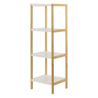 Badezimmerregal aus Bambus 80 x 33 x 34 cm, in Naturfarbe und Wei  Balsfjord | Maisons du Monde