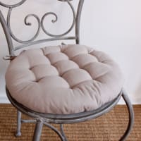 Galette de chaise ronde 38cm bleue