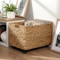 Cesto Portagiochi Scatola Porta Giochi Portaoggetti In Plastica Per Giocattoli Con Ruote, Grande Contenitore Per Giocattoli Con Contenitori Iid Per Sala Giochi Baule Portagiochi Portagiochi(C,46*31*27