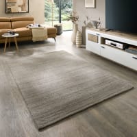 Tappeto in pelle di mucca grigio scuro 140 x 200 cm GENC
