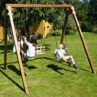 Balançoire 3 agrès portique 2 face à face et balançoire dim. 2,83L x 1,56l