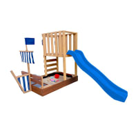 Maison sur Pilotis avec Toboggan et Echelle en Plastique Recyclé Maison sur Pilotis avec Toboggan et Echelle en Plastique Recyclé
