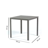 Tavolo quadrato con mattonelle 80x80 cm in legno di acacia - Modello