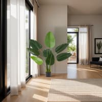 Pianta Artificiale Dracaena 1,2m Con Vaso Nero - Finto Albero Da Interno, Realistico E Senza Manutenzione