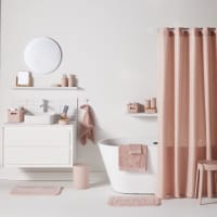 Rideau de douche avec crochets imprimé OrchiZen - L 200 x l 180 cm