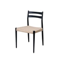 Silla de madera de haya en color negro-Vera