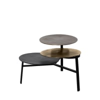 TUTOTAK Set di 2 tavolini, comodini, 3 ripiani, tavolino da