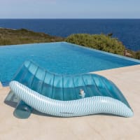 Tumbona Hinchable Redonda Flamingueo 2 En 1 | Colchoneta De Piscina Con Interior PVC Y Funda De Poliéster Para 2 Personas