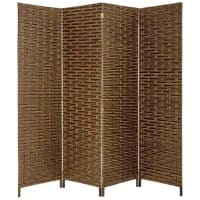 Biombo de papel trenzado 4 hojas 50(x4)x3x180h cm | Maisons du Monde