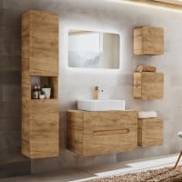 Armario de pared 1 puerta estratificado marrón-Arun cropped-2