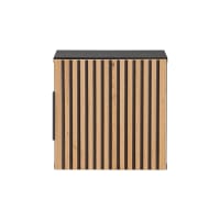 Armario de pared 1 puerta estratificado marrón negro-Gaia cropped-1