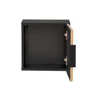 Armario de pared 1 puerta estratificado marrón negro-Gaia cropped-2