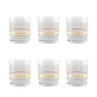 Bicchieri Highball Bacardi – Vetro Con Bordo Dorato E Palme – Capacità 37 Cl, Set Da 3