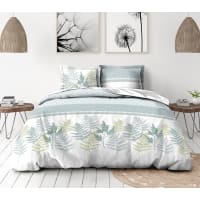 Parure De Lit 2 Pièces Percale De Coton Géométrique Housse