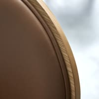Silla alta de roble macizo y cuero-Maia cropped-2