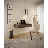 Coiffeuse suspendue avec tiroirs noir 110 cm Evo | Maisons du Monde